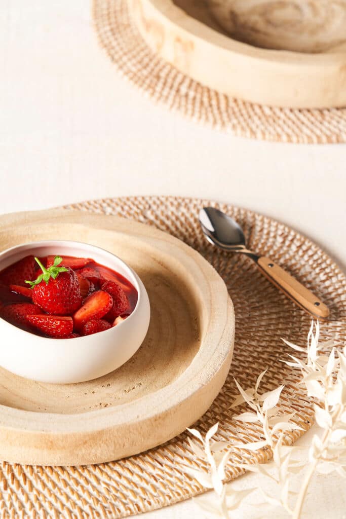 Photographie culinaire - fraises